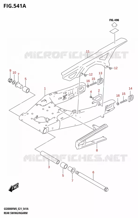 BRAS OSCILLANT Suzuki MOTO 800 GSX 2025  GSX800FRQ 2025 M5 (E21)