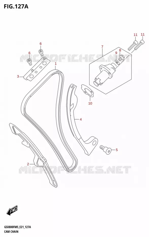 DISTRIBUTION Suzuki MOTO 800 GSX 2025  GSX800FRQ 2025 M5 (E21)