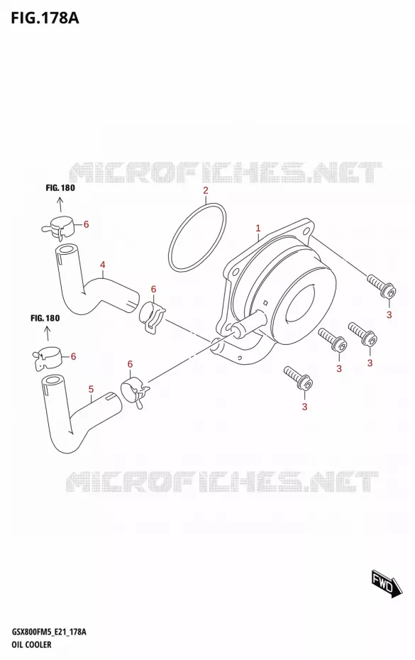 RADIATEUR D'HUILE Suzuki MOTO 800 GSX 2025  GSX800FRQ 2025 M5 (E21)