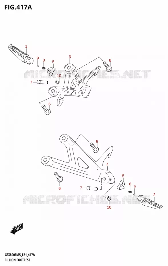 REPOSE PIED Suzuki MOTO 800 GSX 2025  GSX800FRQ 2025 M5 (E21)