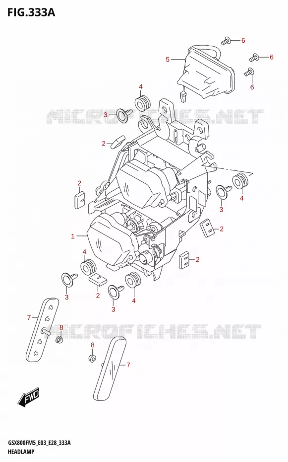 PHARE Suzuki MOTO 800 GSX 2025  GSX800FRQM5 E28 2025 M5 (E28)