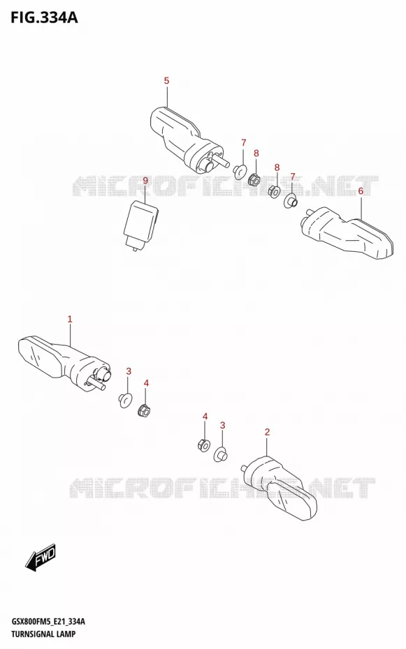 CLIGNOTANTS Suzuki MOTO 800 GSX 2025  GSX800FUQ 2025 M5 (E21)