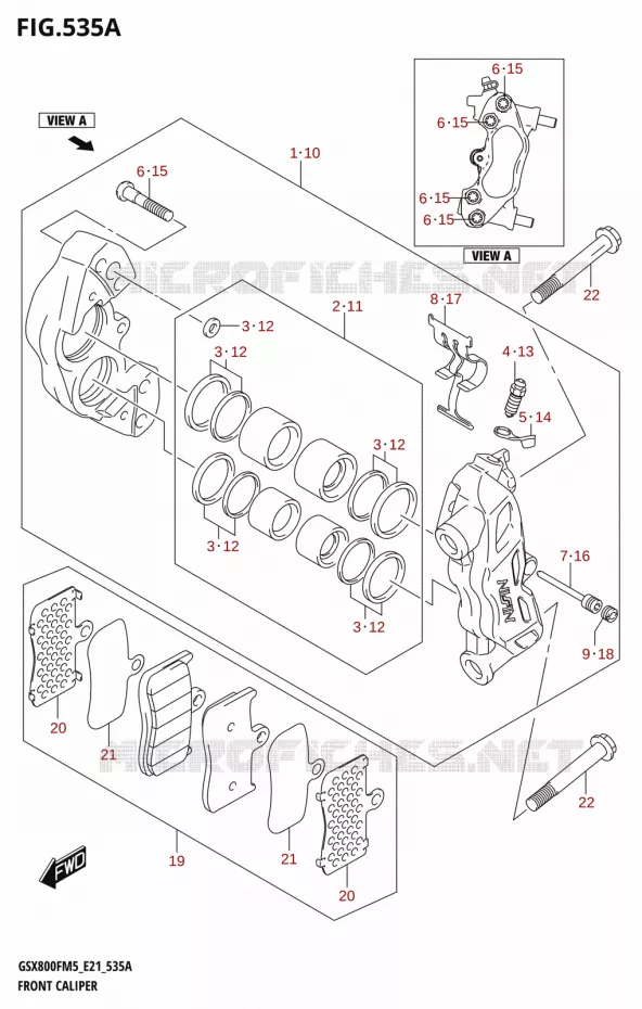 ETRIER DE FREIN AVANT Suzuki MOTO 800 GSX 2025  GSX800FUQ 2025 M5 (E21)