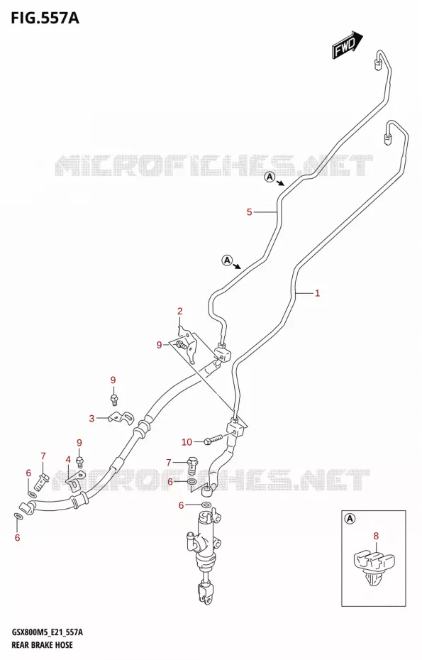 DURITE DE FREIN ARRIERE Suzuki MOTO 800 GSX 2025  GSX800UQM5 E21 2025 M5 (E21)