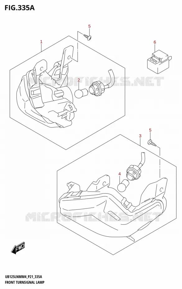 CLIGNOTANTS AVANT Suzuki SCOOTER 125 BURGMAN 2024  UB125LNM 2024 M4 (P21)