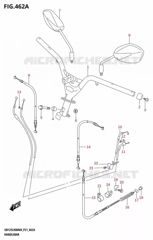 GUIDON Suzuki SCOOTER 125 BURGMAN 2024  UB125LNM 2024 M4 (P21)