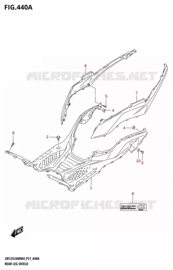 MARCHE PIEDS Suzuki SCOOTER 125 BURGMAN 2024  UB125LNM 2024 M4 (P21)