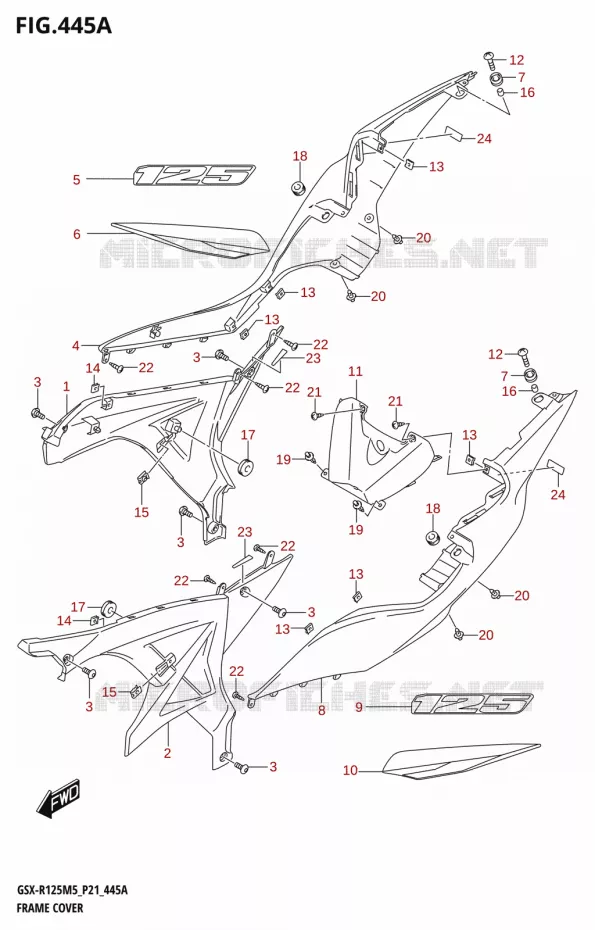 CARENAGES (GSX-R125RL) Suzuki MOTO 125 GSX-R 2025  GSX-R125RL 2025 M5 (P21)