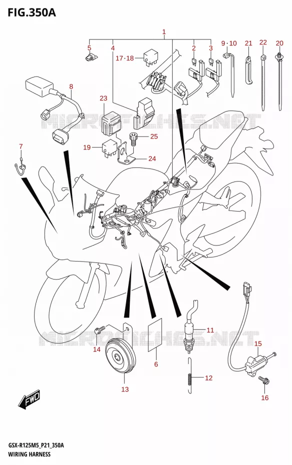 FAISCEAU ELECTRIQUE Suzuki MOTO 125 GSX-R 2025  GSX-R125RL 2025 M5 (P21)