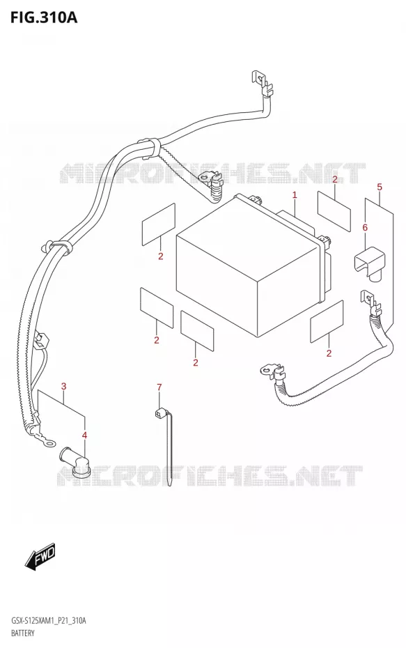BATTERIE Suzuki MOTO 125 GSX-S 2021  GSX-S125XA M1 (P21)