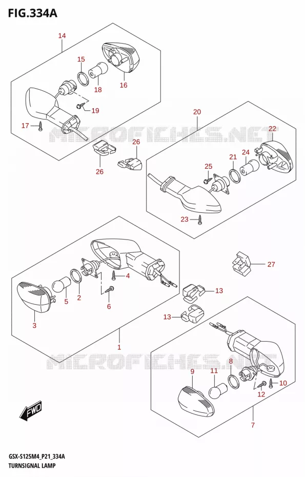 CLIGNOTANTS Suzuki MOTO 125 GSX-S 2024  GSX-S125RL / GSX-S125RLX M4 (P21)