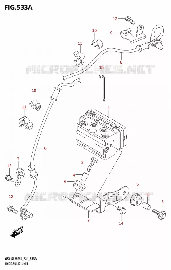 SYSTÈME ABS Suzuki MOTO 125 GSX-S 2024  GSX-S125RL / GSX-S125RLX M4 (P21)