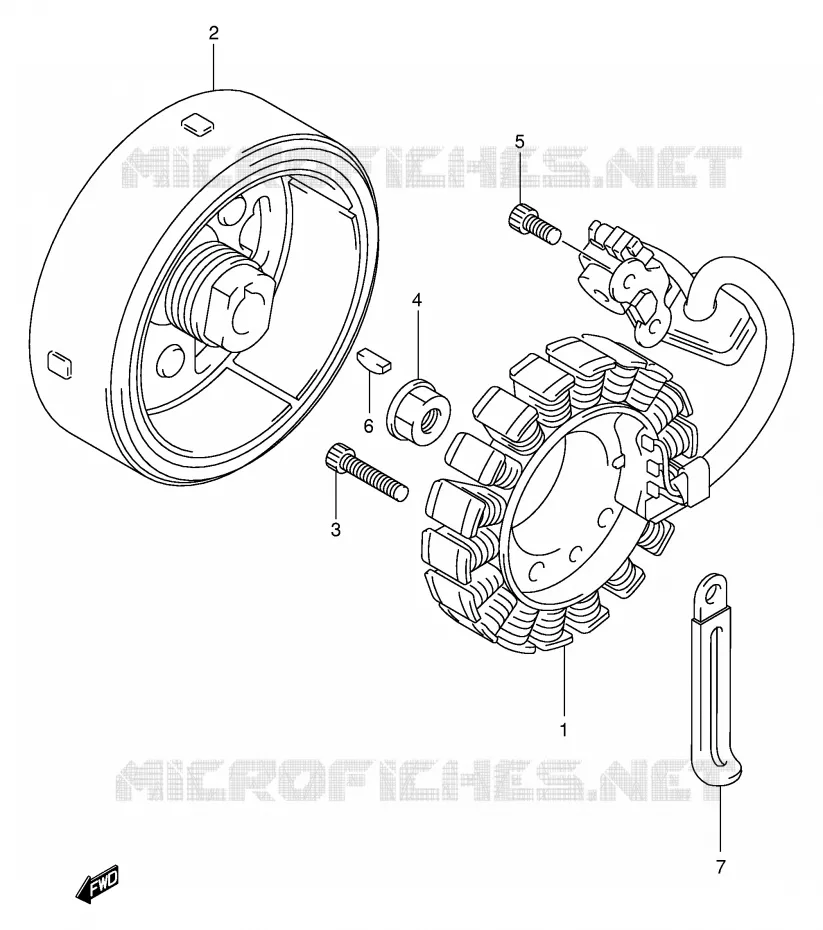 ALLUMAGE ROTOR - STATOR Suzuki MOTO 125 INTRUDER 2001  VL125K1(E2)