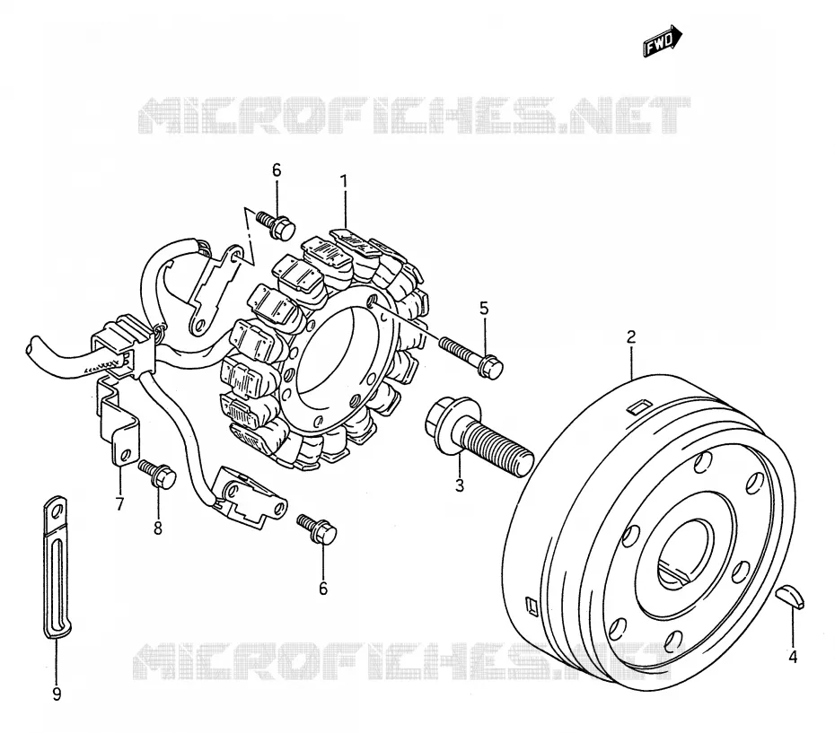 ALLUMAGE ROTOR - STATOR Suzuki MOTO 1400 INTRUDER 1990  VS1400GLPL(E28)