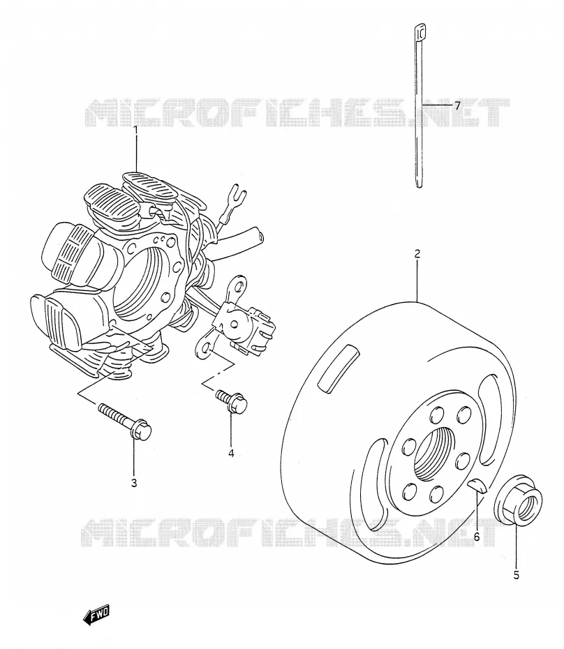 ALLUMAGE ROTOR - STATOR Suzuki MOTO 200 TS-R 1992  TS200RN(E28)