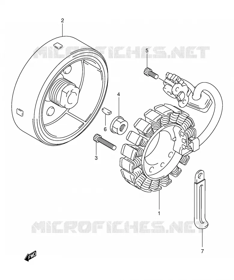ALLUMAGE ROTOR - STATOR Suzuki MOTO 250 INTRUDER 2001  VL250K1(E2)