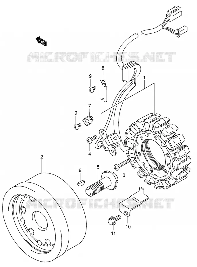ALLUMAGE ROTOR - STATOR Suzuki MOTO 800 INTRUDER 2002  VS800GLK2(E3/E28)