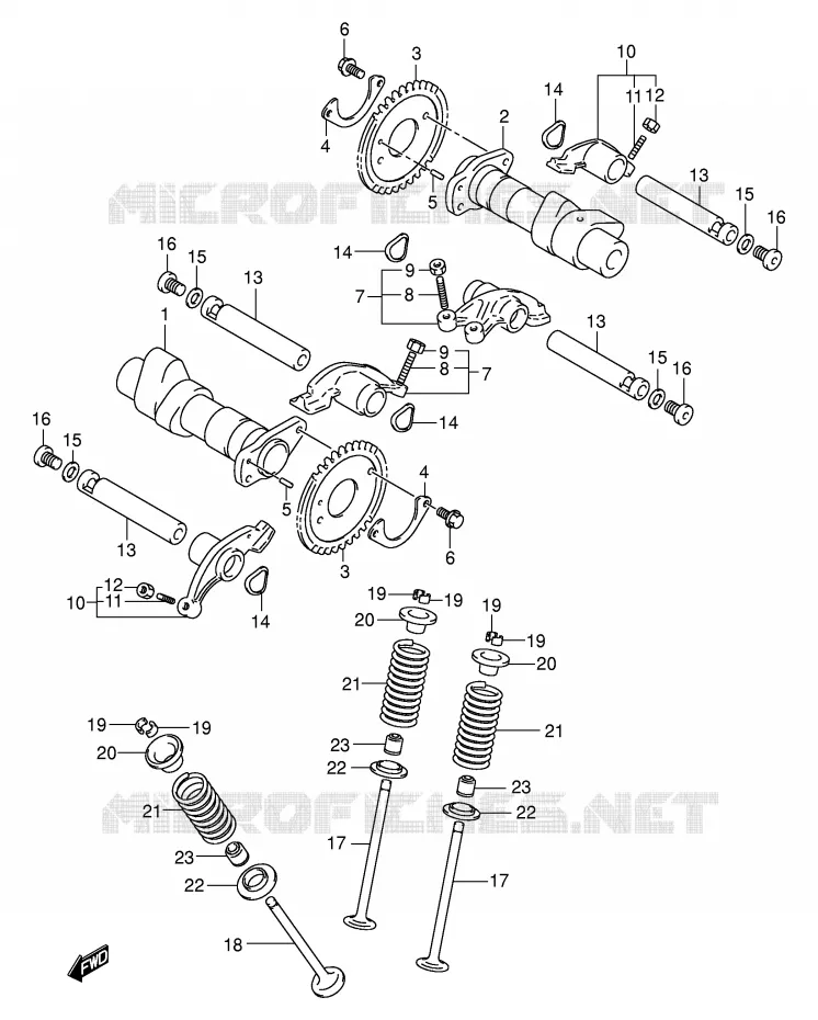 ARBRE A CAMES - SOUPAPES Suzuki MOTO 125 INTRUDER 2000  VL125Y(E2)