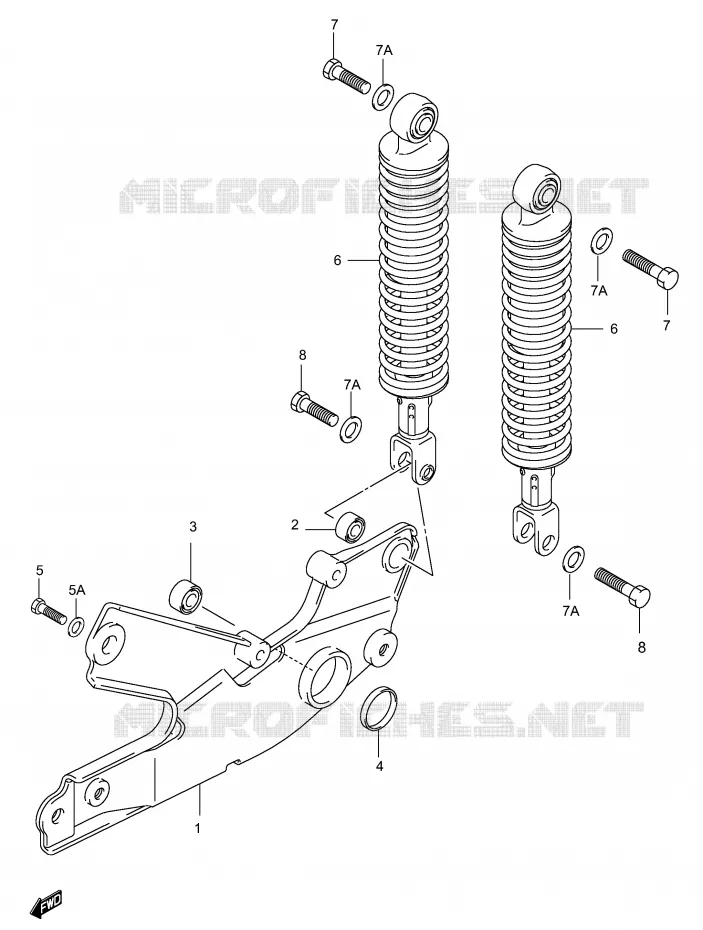 BRAS OSCILLANT ARRIERE Suzuki SCOOTER 150 BURGMAN 2005  UH150K5(P19)