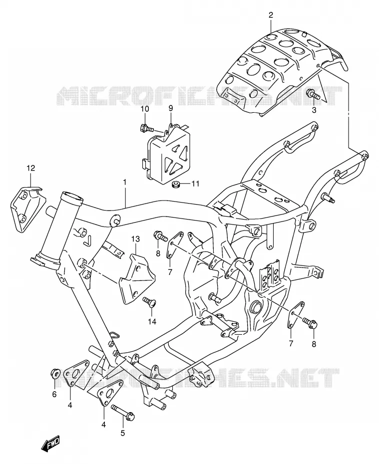 CADRE Suzuki MOTO 125 INTRUDER 2004  VL125UK4(E2)