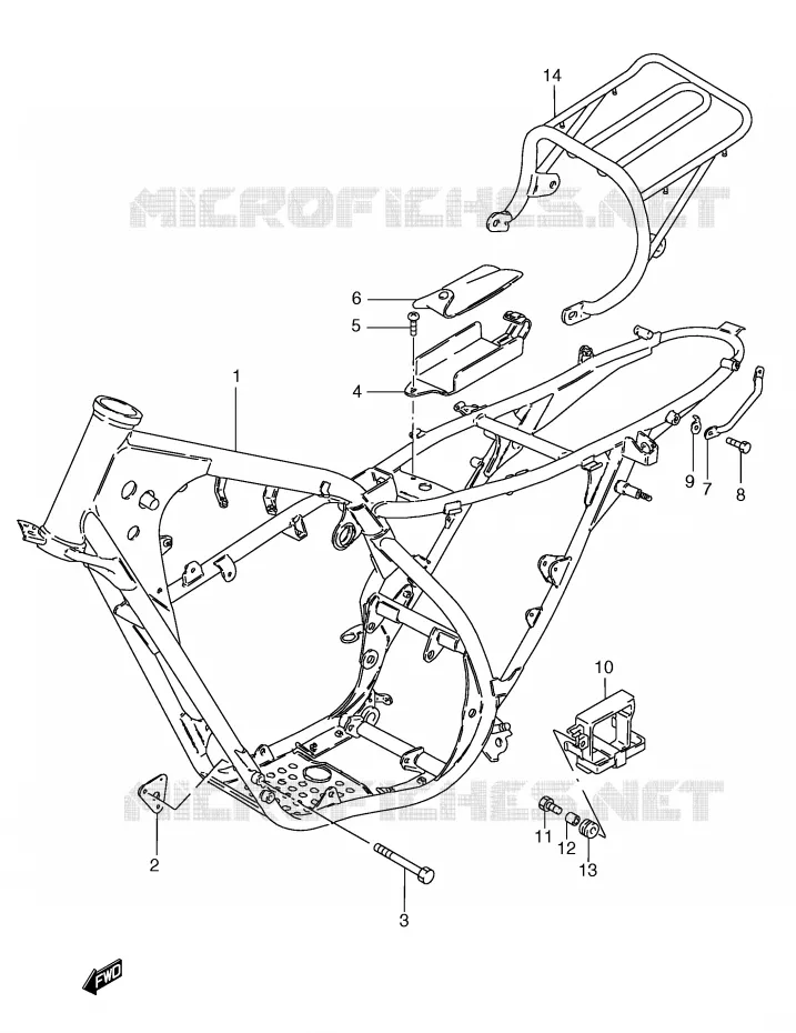 CADRE Suzuki MOTO 185 TS-ER 2000  TS185ERY(E1)