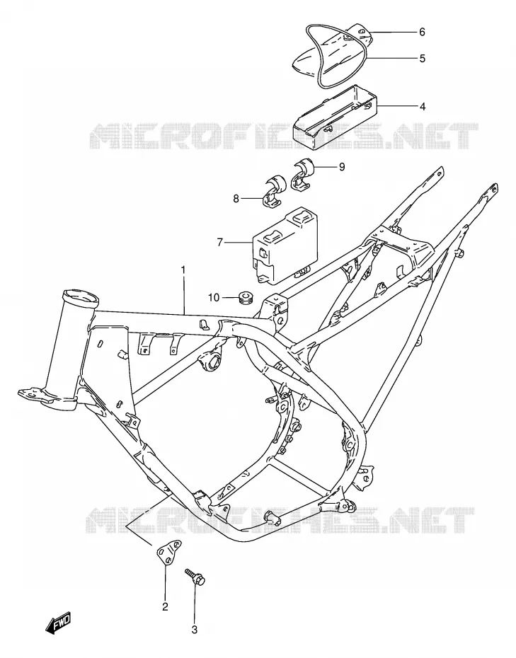 CADRE Suzuki MOTO 50 TS-W 1986  TS50WG(E6)