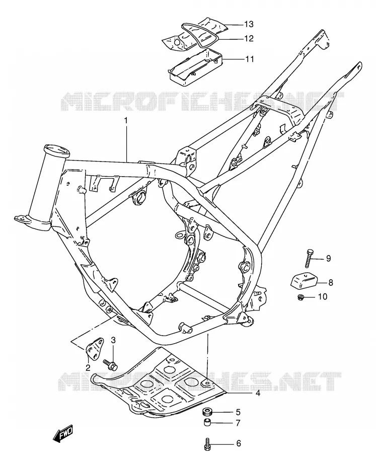CADRE Suzuki MOTO 50 TS-X 1994  TS50XAR(E4)