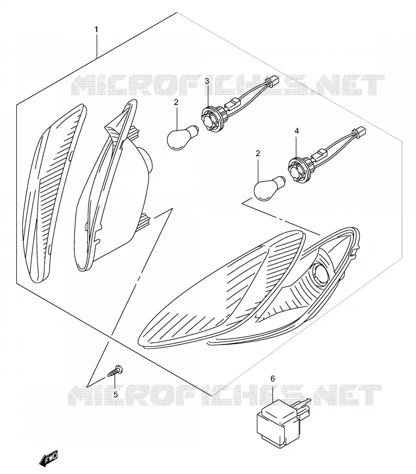 CLIGNOTANTS (MODELE K4/K5) Suzuki SCOOTER 150 BURGMAN 2002  UH150K2(P19)