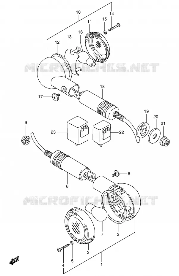 CLIGNOTANTS (MODELE L/M/N/P/R) Suzuki MOTO 800 VX 1991  VX800UM(E4)