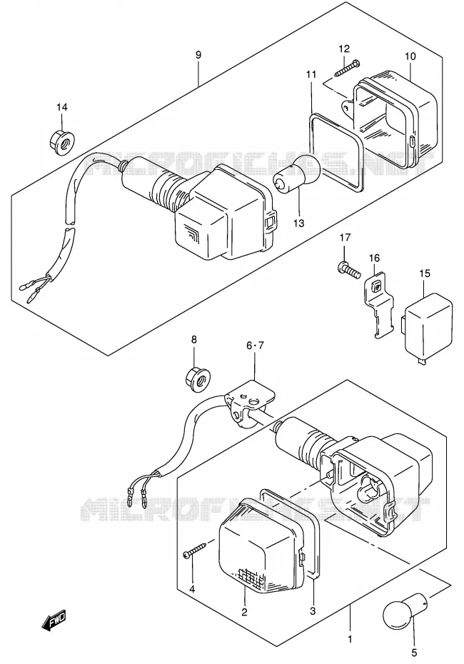CLIGNOTANTS (P9) Suzuki MOTO 185 TS-ER 1996  TS185ERT(E1)