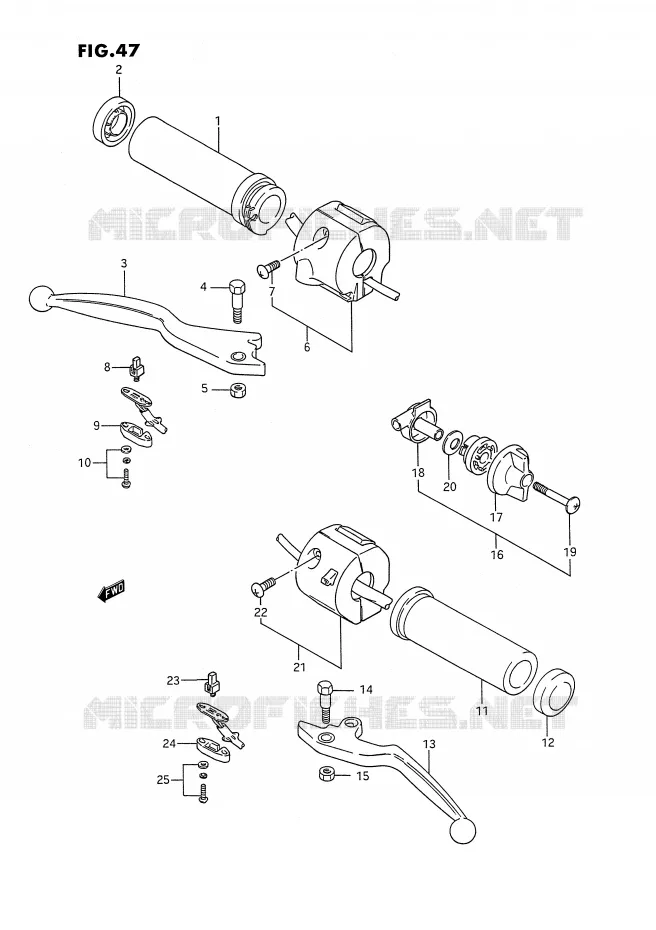 COMMODOS (MODELE H/J) Suzuki MOTO 1400 INTRUDER 1992  VS1400GLFN(E2)