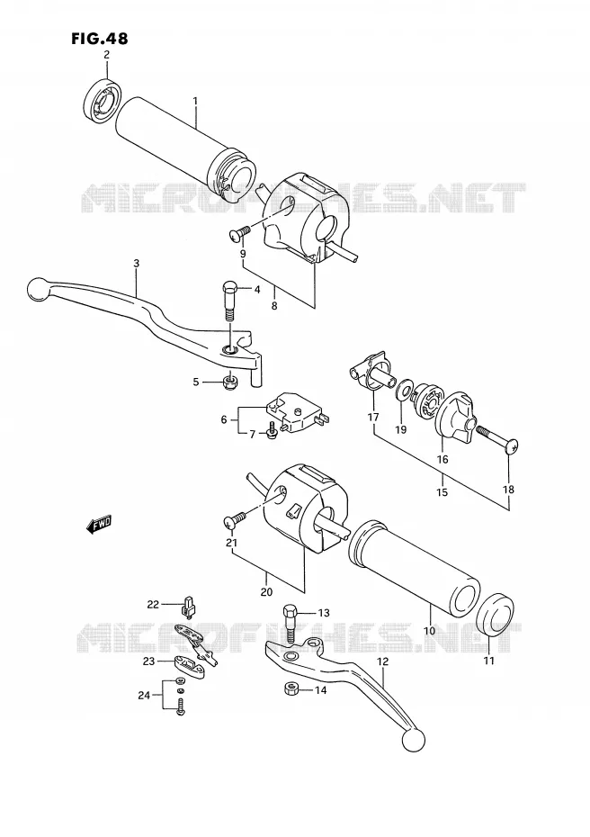COMMODOS (MODELE K/L/M/N/P/R) Suzuki MOTO 1400 INTRUDER 1990  VS1400GLFL(E2)