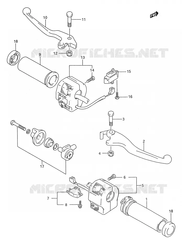 COMMODOS (MODELE S) Suzuki MOTO 1400 INTRUDER 1987  VS1400GLPH(E28)