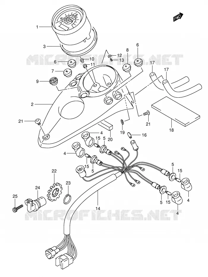 COMPTEUR (MODELE K3/K4) Suzuki MOTO 125 INTRUDER 2004  VL125UK4(E2)