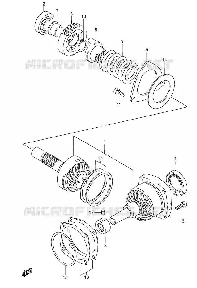 COUPLE CONIQUE Suzuki MOTO 1500 INTRUDER 2000  VL1500Y(E2)