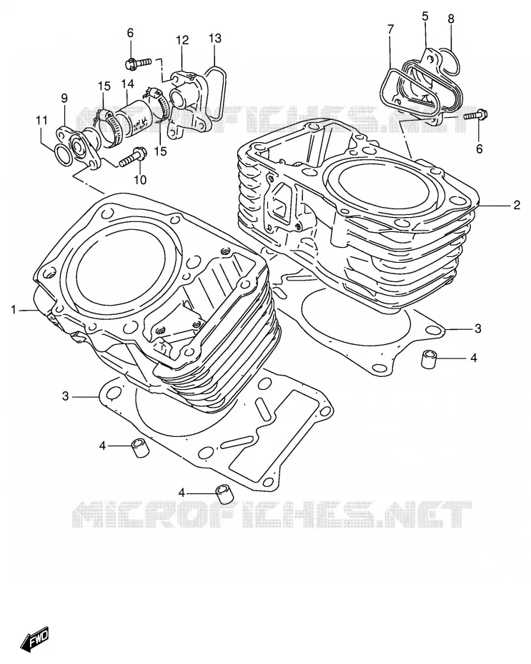 CYLINDRE Suzuki MOTO 800 INTRUDER 1998  VS800GLW(E2)