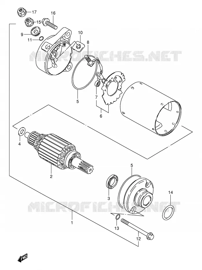 DEMARREUR Suzuki MOTO 250 TU 2001  TU250XK1(E2)