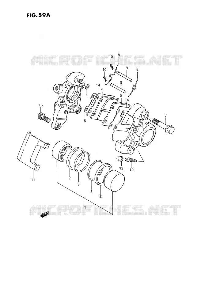 ETRIER DE FREIN ARRIERE (MODELE P/R/S) Suzuki MOTO 1400 INTRUDER 1992  VS1400GLFN(E2)