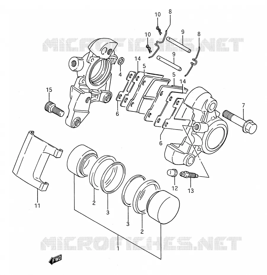 ETRIER DE FREIN ARRIERE (MODELE P/R/S) Suzuki MOTO 1400 INTRUDER 1994  VS1400GLPR(E28)