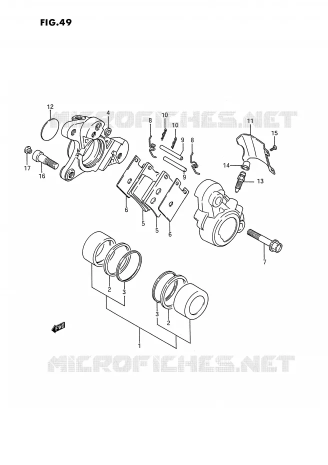 ETRIER DE FREIN AVANT Suzuki MOTO 1400 INTRUDER 1991  VS1400GLPM(E2)