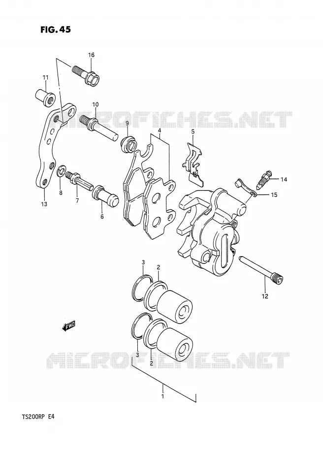 ETRIER DE FREIN AVANT Suzuki MOTO 200 TS-R 1992  TS200RN(E4)