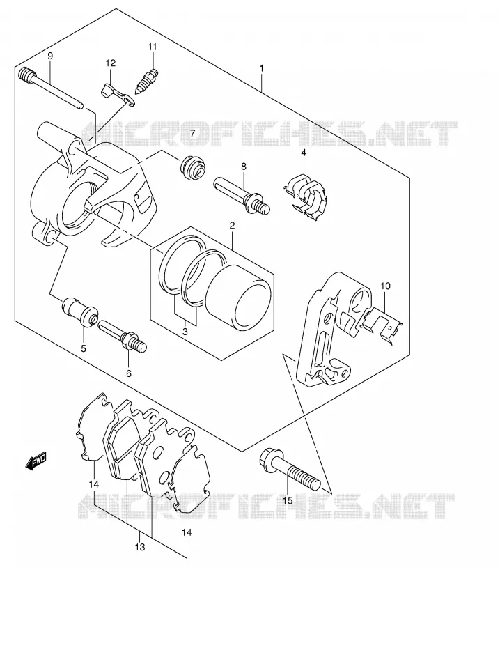 ETRIER DE FREIN AVANT Suzuki MOTO 250 INTRUDER 2000  VL250Y(E2)