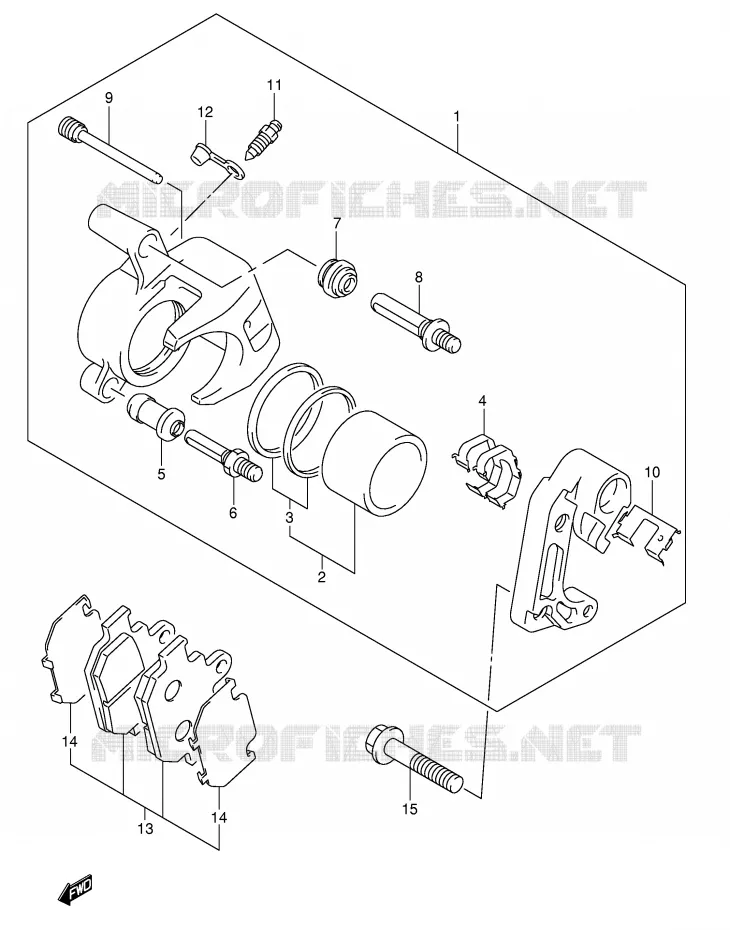 ETRIER DE FREIN AVANT Suzuki MOTO 250 INTRUDER 2005  VL250K5(E19)