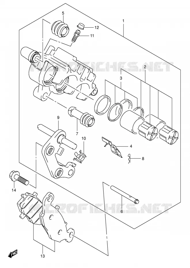 ETRIER DE FREIN AVANT Suzuki MOTO 800 VOLUSIA 2003  VL800K3(E2)