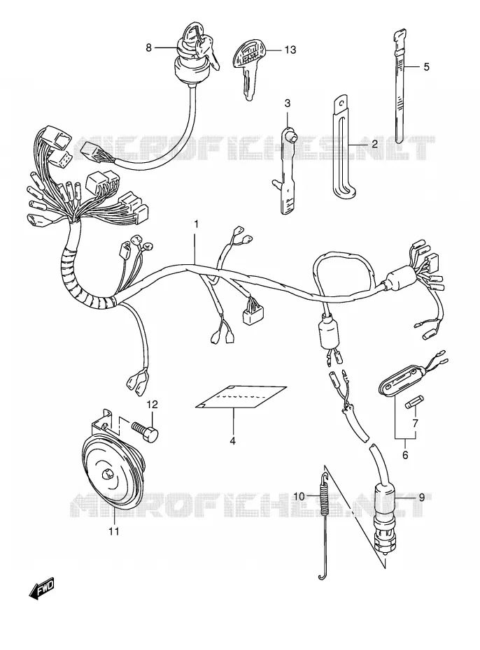 FAISCEAU ELECTRIQUE (MODELE R P31) Suzuki MOTO 125 TS-ER 1990  TS125ERL(E1)