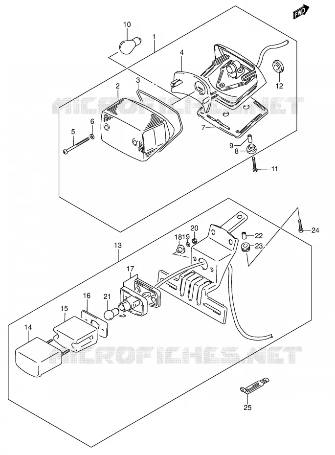 FEU ARRIERE (MODELE K5) Suzuki MOTO 800 INTRUDER 2003  VS800GLK3(E3/E28)