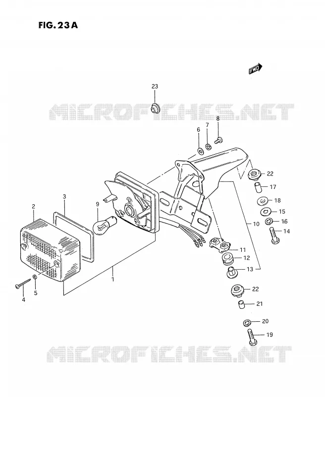 FEU ARRIERE (MODELE N/P/R E24) Suzuki MOTO 185 TS-ER 1994  TS185ERR(E24)