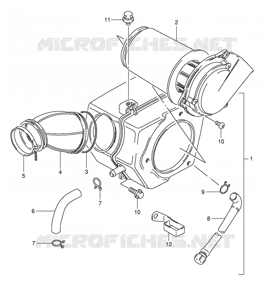 FILTRE A AIR Suzuki MOTO 250 TU 2000  TU250XY(E2)