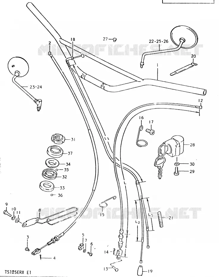 GUIDON Suzuki MOTO 125 TS-ER 1999  TS125ERX(T/X)