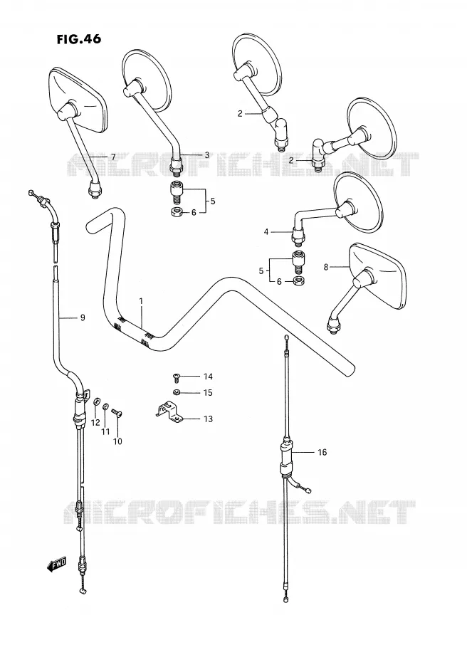 GUIDON (VOIR NOTE) Suzuki MOTO 1400 INTRUDER 1991  VS1400GLFM(E2)